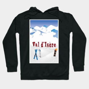 Ski Val d’Isere, French Alps, Ski Poster Hoodie